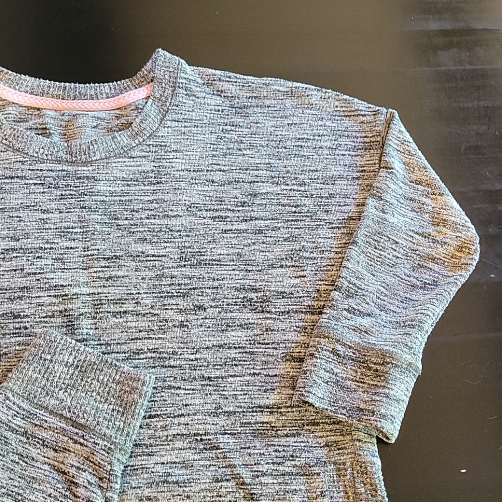 Cuddl Duds gray heather knit pajama set - Picture 3 of 5